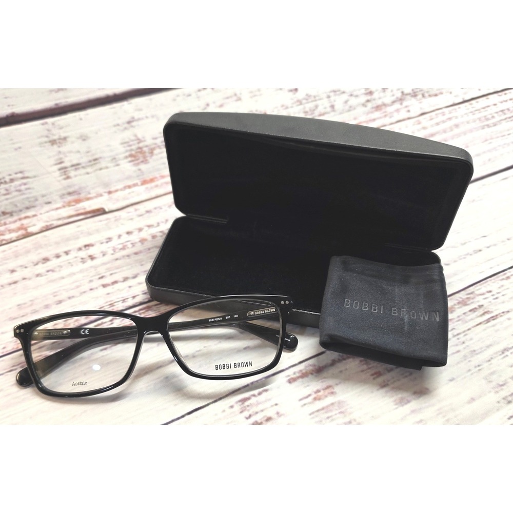 Bobbi Brown Eyeglasses Womens 52-16-140 Black Excellent The Remy 807 Acetate